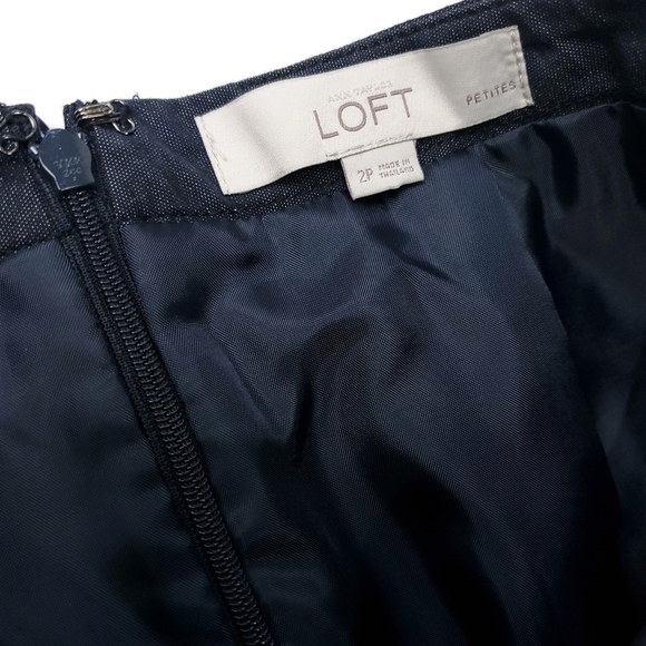 NEW Loft Navy Skirt Sz 2p - Picture 7 of 8